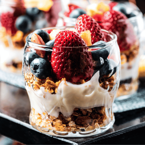 Yoghurt, Muesli & Fruit Cups Breakfast Catering Melbourne
