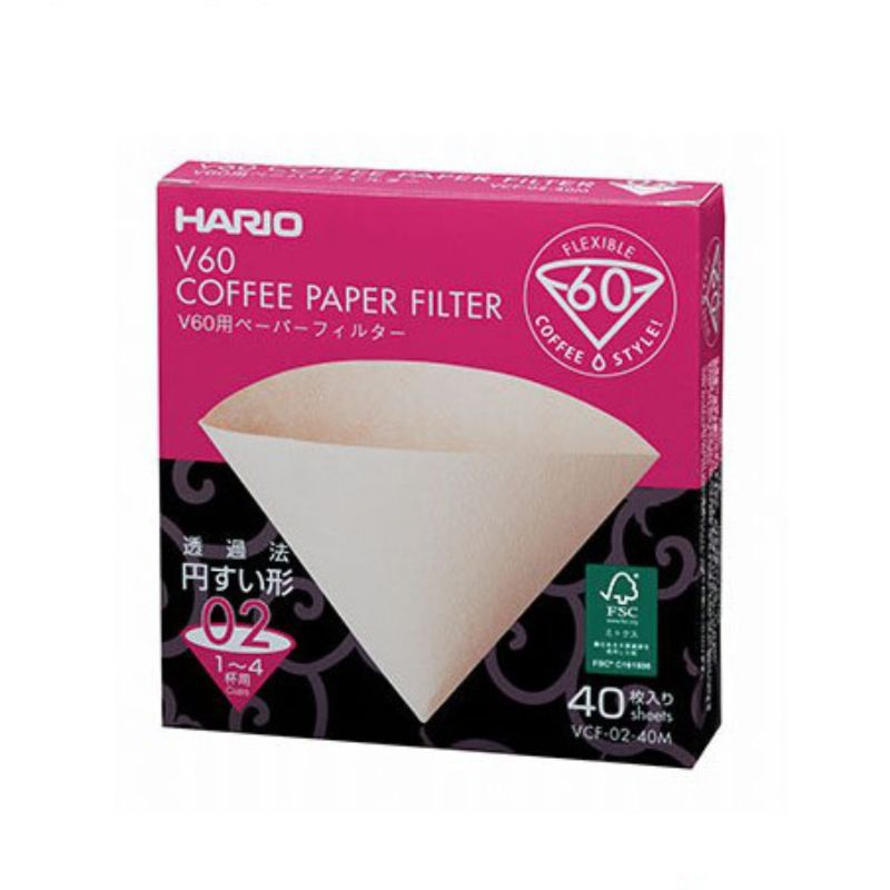 Hario V60 Paper Filter 02 Natural - 40 Pack